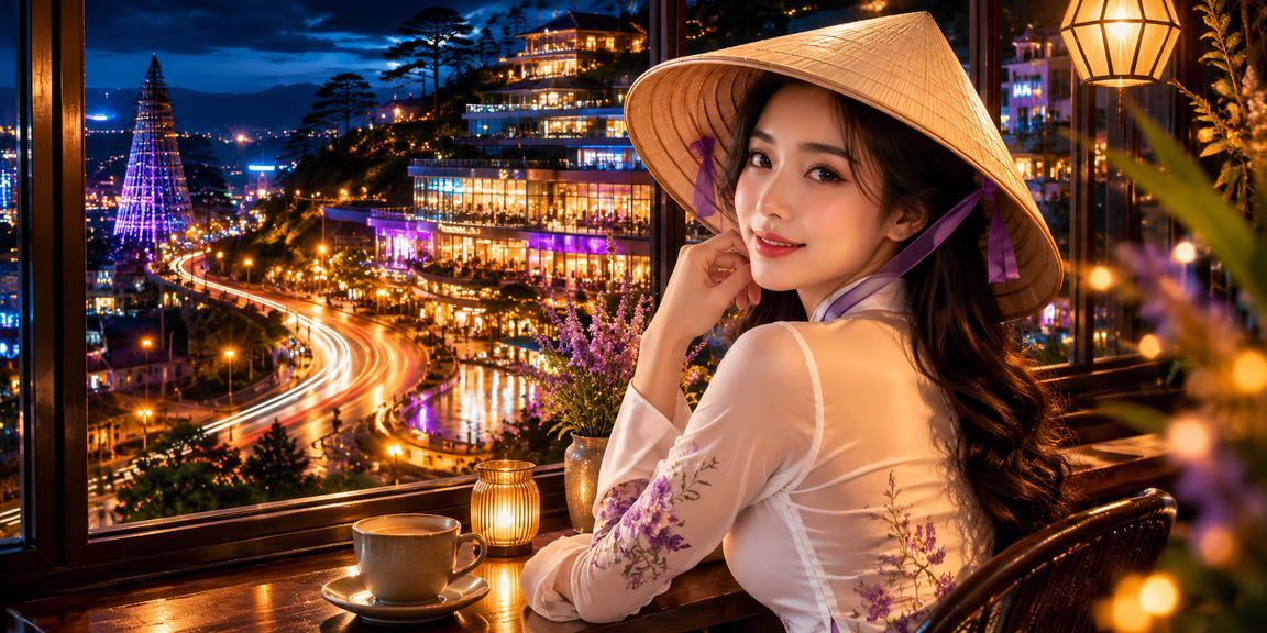 Người chơi đội nón lá tại Đà Lạt trải nghiệm casino trực tuyến trong không gian giải trí